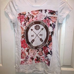 Dutch Bros White Short Sleeve T-Shirt, 100% Cotton